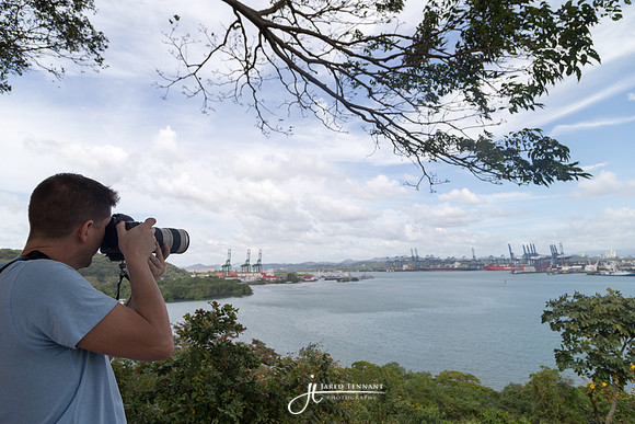 Shooting the Panama Canal from the Bridge of the Americas