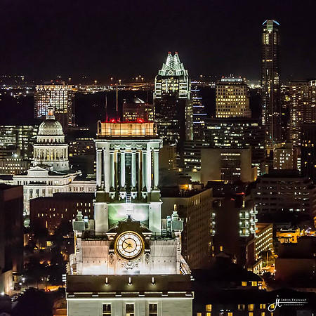 Austin Skyline - from Helicopter