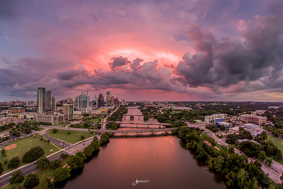 Austin Skyline - drone pano