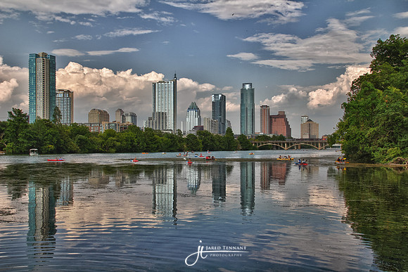 Austin, Texas, Skyline, HDR, buildings, Town Lake, Photo, Fine Art,